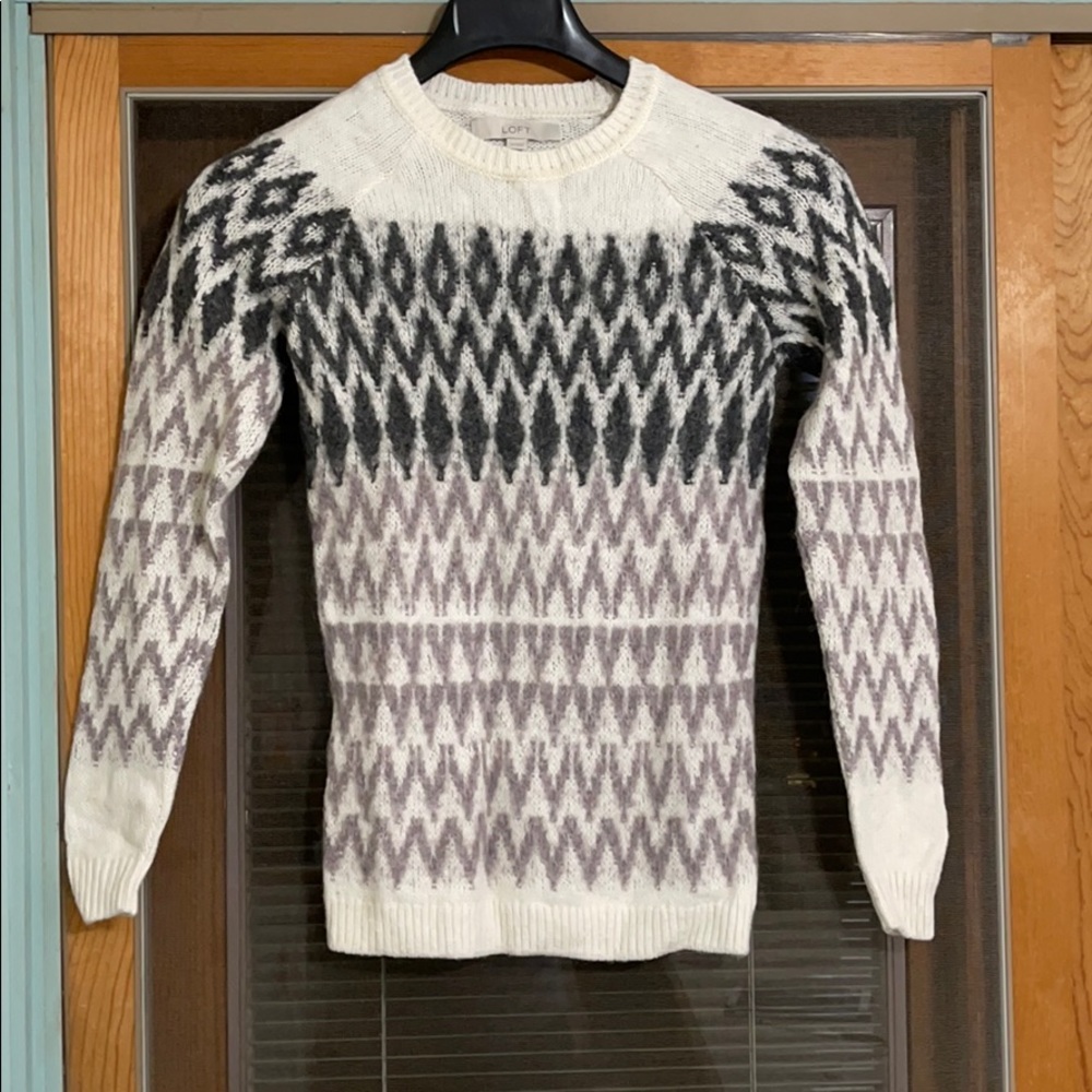 BNWOT ANN TAYLOR LOFT WOOL BLEND SKI SWEATER